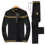 versace hommes long sleeve tracksuits vs0062 back medusa noir